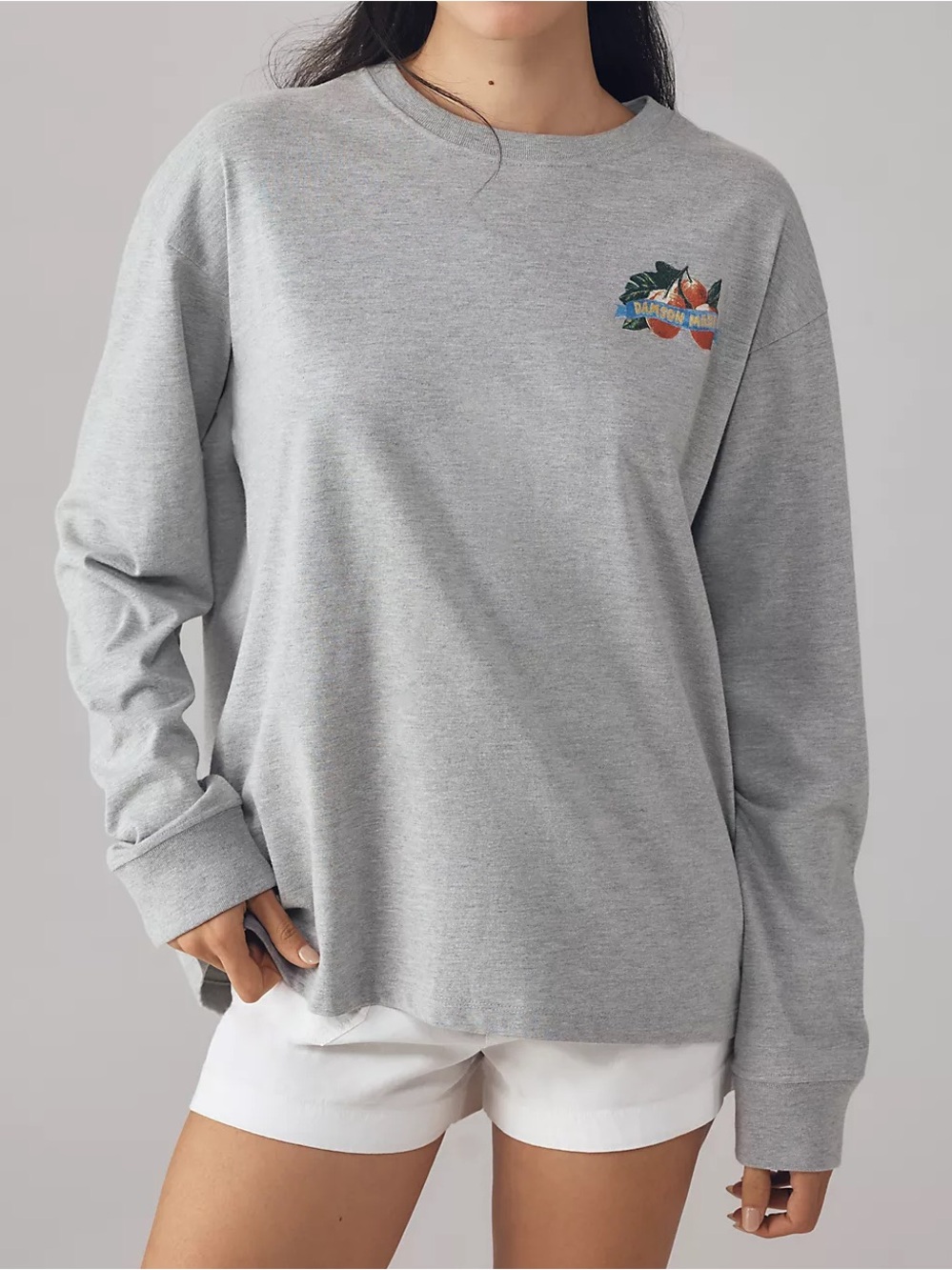 NWOT Damson Madder x Anthropologie Fruits D'été Long-Sleeve Graphic Tee Size 4US